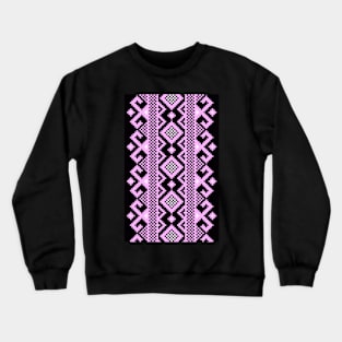 Pink Crochet Pattern Crewneck Sweatshirt